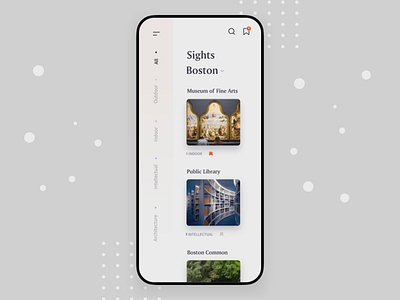 Tourists Mobile App Animation afterglow animation app app design art clean minimal mobile app museum tourism tourist travel app traveling