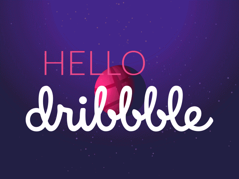 Hello Dribbble animation basketball debut dribbble gif hello hellodribbble