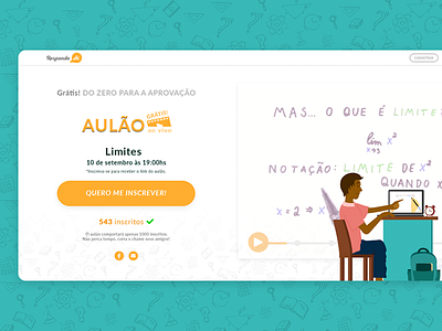 Landing Page for online classes illustration strategy ui ux visual design