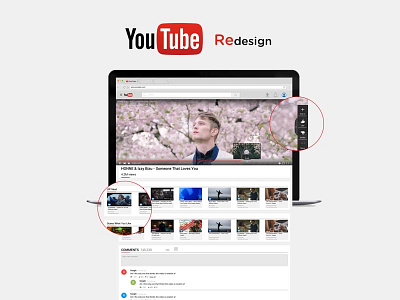 YouTube Redesign redesign ui design youtube