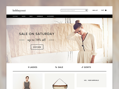 Web design for a Fashion site