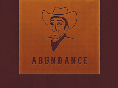 Abundance branding abundance brand branding cowboy indian leather logo stitching