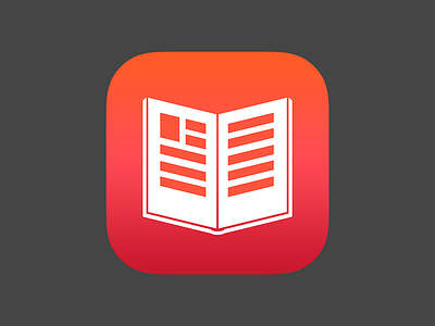 App Icon for a book app app icon book gradient icon ios7