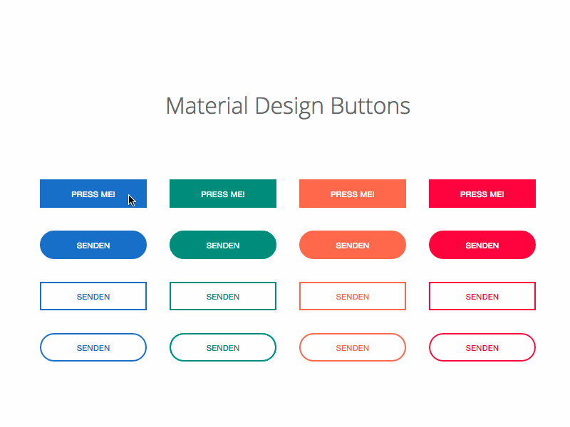 Canvas-based Material Design Buttons