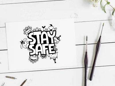 Stay Safe animals covid19 cute design doodleart graphic design illustration stay safe vector