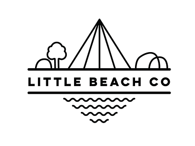 Little Beach Co Logo branding graphic design illustration logo vector