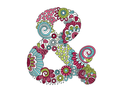 Ampersand Doodle alphabet typography ampersand and creative market design doodleart illustration punctuation typography vector