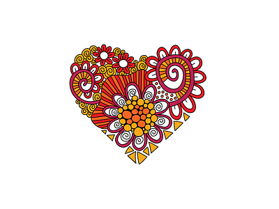 Heart Doodle Illustration creative market doodleart hand drawn hear heart illustration vector