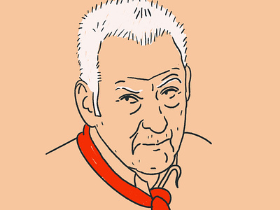 Lucian Freud 2d character editorial flat frued illustration illustrator outline painter painting people sketch vector