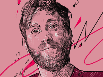 Dan Auerbach 2d character editorial flat illustrated portrait illustration illustrator people portrait portrait animated portrait art portrait painting rockstar vector