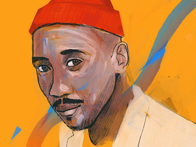 Mahershala Ali actor animated portraits character editorial face faced flat illustrated illustration illustrator people portrait portrait illustration portrait painting yellow