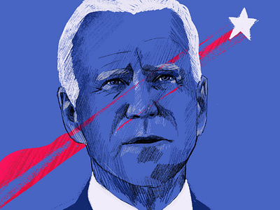Joe Biden america character editorial elections illustration illustrator important people portrait portrait illustration president time united states usa vote