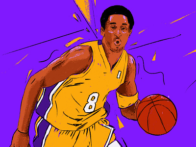 Kobe Bryant basketball editorial illustration illustrator kobebryant legend nba people player portrait portrait art portrait illustration portrait painting rip