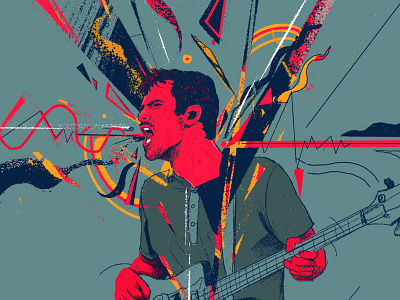 All them witches character concerts editorial front man gig illustration illustrator live music music musician people portrait rocknroll singer