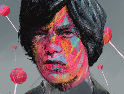 Mick Jagger character illustration illustrator mick jagger people portrait portrait art portrait illustration portrait painting portraits procreate