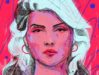 Blondie blondie editorial illustration people portrait portrait art portrait illustration portrait painting portraits procreate rocknroll