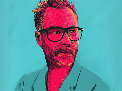 Matt Berninger brushes character face illustration illustrator musician people portrait portrait art procreate rocknroll singer