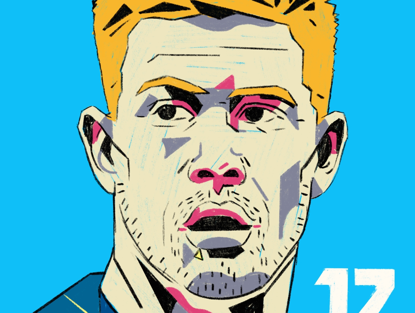 De Bruyne faces illustrated football star footballer illustrated illustrated faces illustration illustration portrait illustrator people portrait portrait illustration procreate