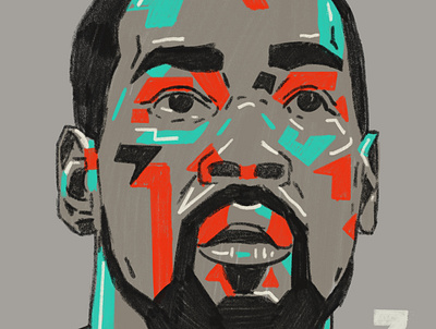 Kevin Durant brooklyn nets character durant flat illustrated portraits illustration illustrator nba nba star people playoffs portrait portrait illustration