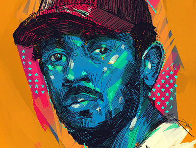 Kendrick Lamar faces illustrated portrait illustration illustrator kendrick lamar people portrait portrait illustration procreate portraits rap music rapper rappers