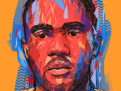 Frank Ocean frank ocean illustrated portraits illustration illustrator people portrait portrait illustration procreate procreate portraits rap is cool rap project rapper