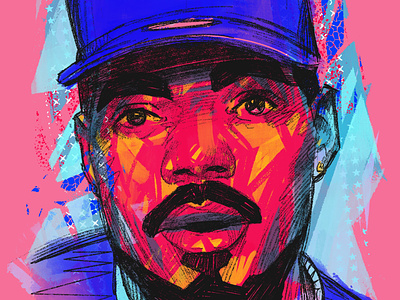 Chance The Rapper chance the rapper character illustrated portrait illustration illustrator people portrait portrait illustration portrait illustrator procreate rapper