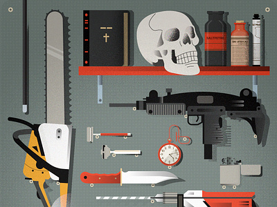 Final Shot - The Serial Killer & Tools 2 2d character contract killer editorial flat illustration illustrator killer people serial killer skull vector weapon
