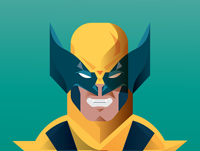 Wolverine - Vectorised 2d bad boy character comics flat hero illustration illustrator people teenager vector wolverine x men xmen