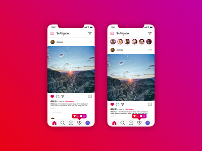 Instagram Feed iOS Redesign adobe xd app app design design feed feedback instagram ios ios app design photo ui ui design ux vector xd