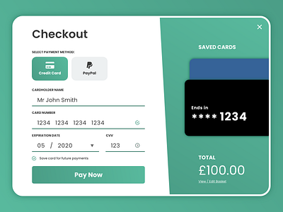 Credit Card Checkout Form - DailyUI #002