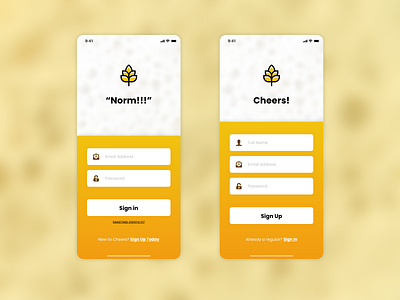 Beer App Sign In - Adobe XD DCC Day 01
