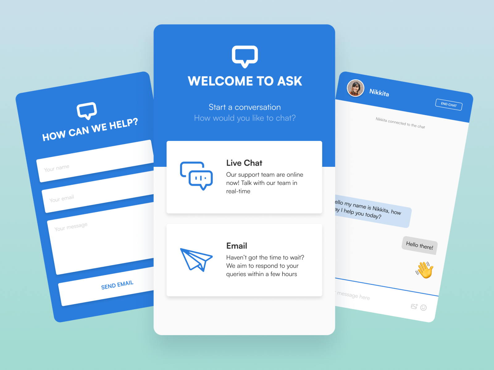 Live Chat Website Widget - UI/UX Project by Andy Buckle on Dribbble