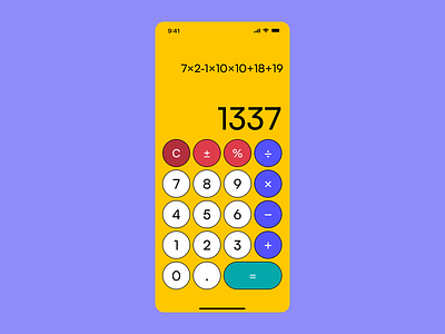 UI Calculator Design app calculator challenge daily dailyui design figma interaction ui ux visual design