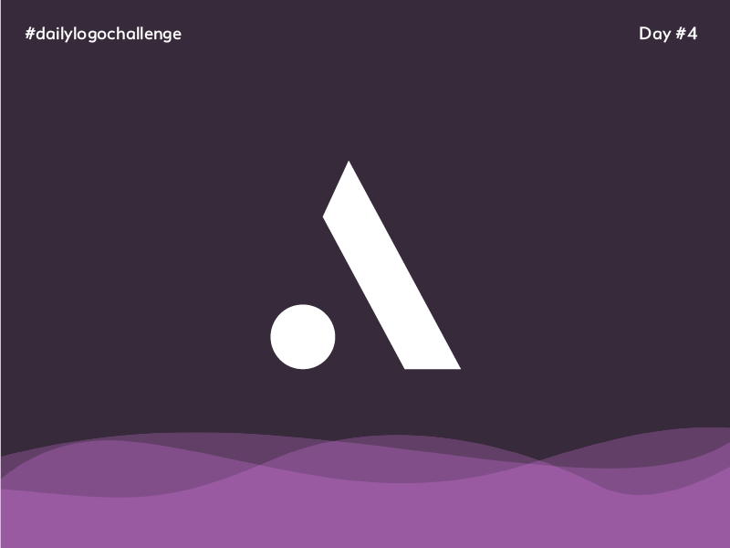 A - #dailylogochallenge - Day 4 circle letters shape 04 4 day dailylogochallenge a logo letter single