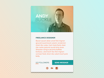 User Profile - Daily UI Challenge - #006 006 challenge daily desktop mobile platform profile social ui user website widget