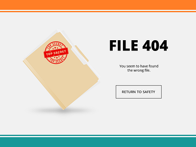 404 Page - Daily UI Challenge - #008 008 404 challenge custom dailyui dev folder page secret top vector web