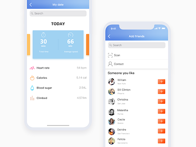 Health Management Assistant2 ae animation appdesign app，ui clean，mobile concept ps