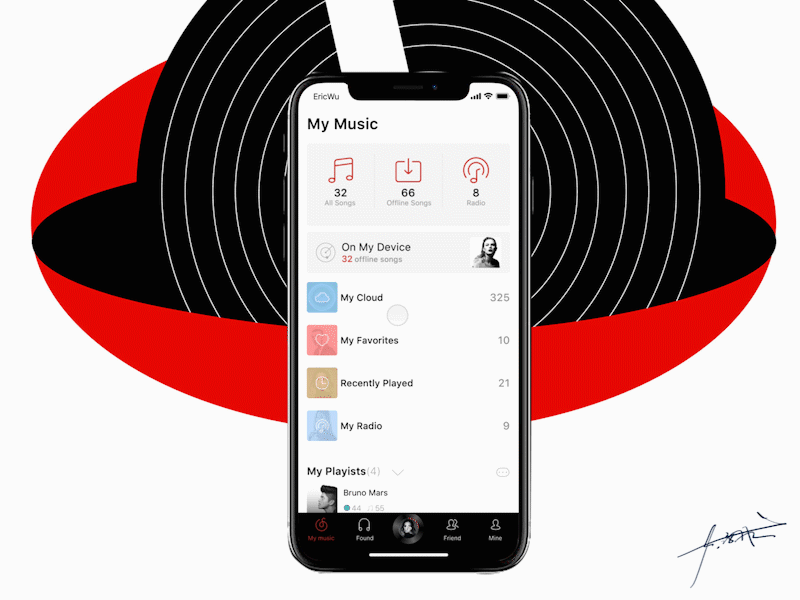 Netease Music Redesign Animation animation app，ui concept priciple sketch