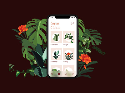 Verde App app design foliage illustration plants ui