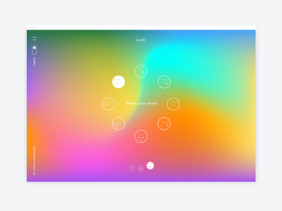 Lumi Desktop colourful gradient minimal ui website design wellness