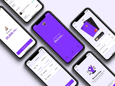 Wildcard app app finance app fintech illustration minimal product design ui