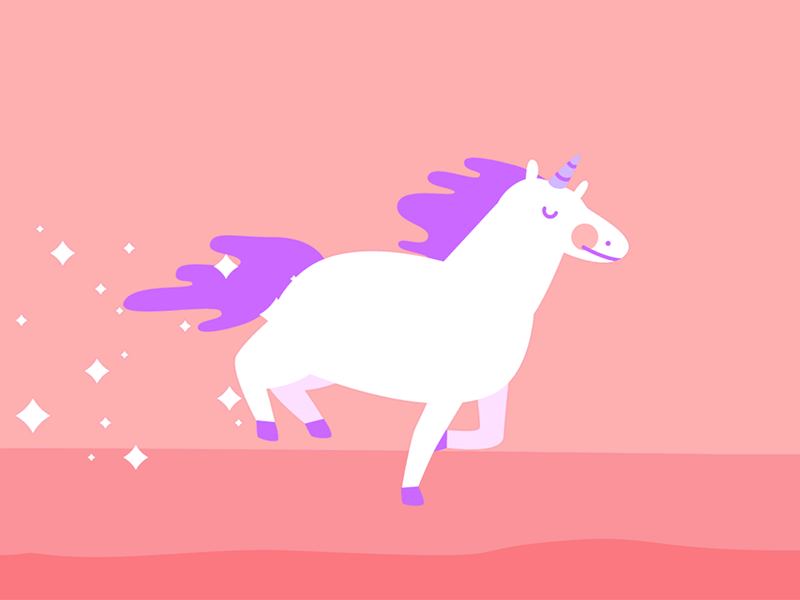 Unicorns and Sparkles cute flat frame by frame gif horse magic magical sparkles unicorn