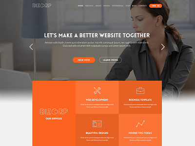 BizCorp: Onepage Business Template