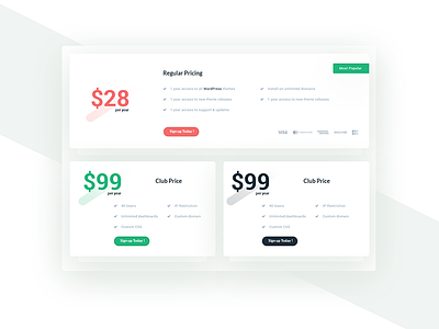 Pricing Concept box material pricing ui user-interface