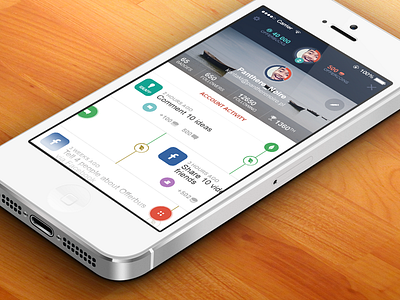 Offerbus - my old work <3 comment feed flat ios ios7 iphone newsfeed offerbus profile