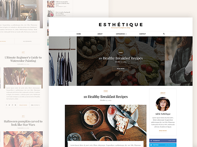 Esthétique - Personal Wordpress Blog blog elegant minimalism personal serif template themeforest wordpress