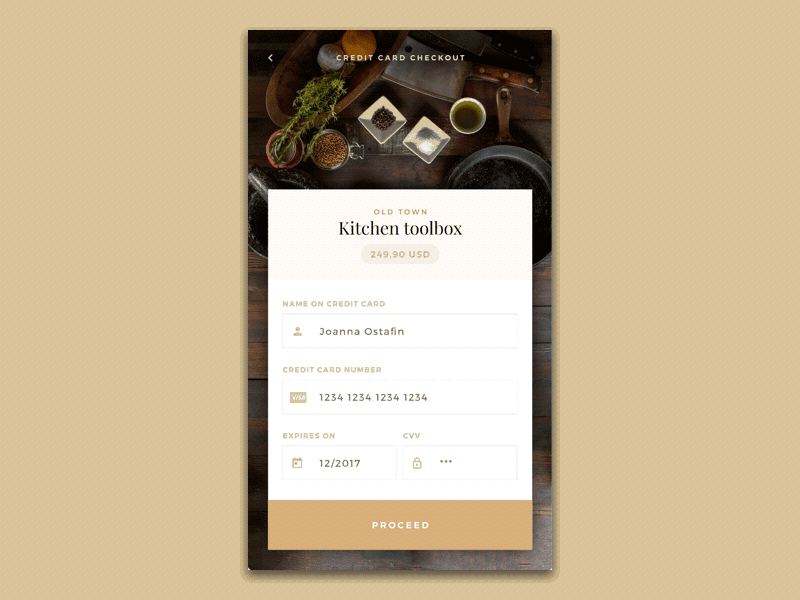 Credit Card Checkout - DailyUI #002