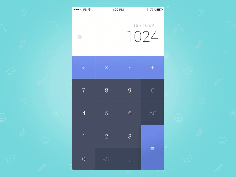 Calculator - DailyUI #004 004 android app calculator dailyui ios ui
