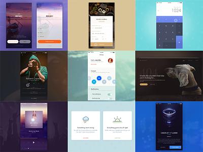 2015 - Best nine shots! android app best calculator checkout iphone landing page mobile music profile sign ui