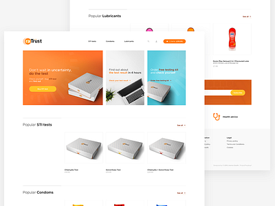 raTrust - ecommerce banner clean ecommerce health products shop store white